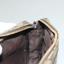 GUCCI GG Supreme Web Sherry Line Clutch Bag PVC Beige Silver 152599 Auth hk2854-22