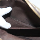 GUCCI GG Supreme Web Sherry Line Clutch Bag PVC Beige Silver 152599 Auth hk2854-23