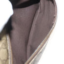 GUCCI GG Supreme Web Sherry Line Clutch Bag PVC Beige Silver 152599 Auth hk2854-24