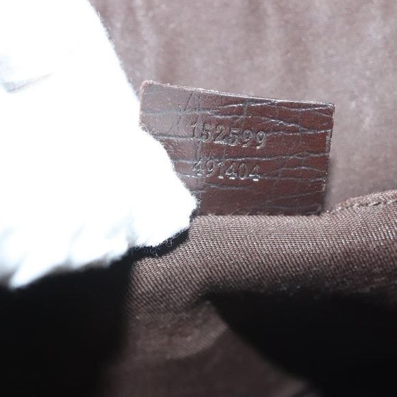 GUCCI GG Supreme Web Sherry Line Clutch Bag PVC Beige Silver 152599 Auth hk2854