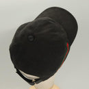 GUCCI GG Canvas Web Sherry Line Cap M Schwarz Rot Grün 200035 Auth hk2855-6