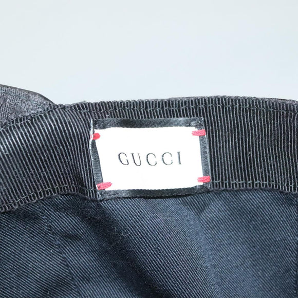GUCCI GG Canvas Web Sherry Line Cap M Black Red Green 200035 Auth hk2855