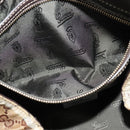 GUCCI GG Crystal Hand Bag Black Gold 197020 Auth hk2857-20