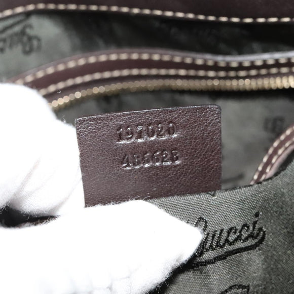 GUCCI GG Crystal Hand Bag Black Gold 197020 Auth hk2857