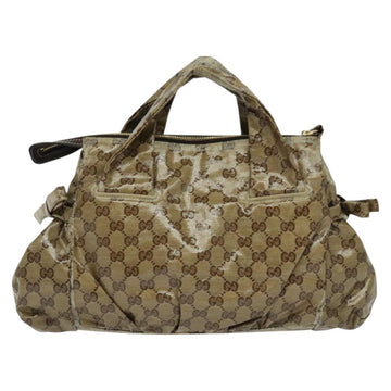 GUCCI GG Crystal Hand Bag Black Gold 197020 Auth hk2857 - 0