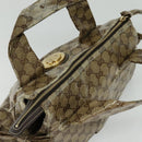 GUCCI GG Crystal Hand Bag Black Gold 197020 Auth hk2857-6