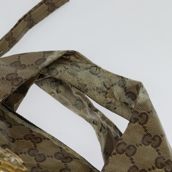 GUCCI GG Crystal Hand Bag Black Gold 197020 Auth hk2857