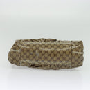 GUCCI GG Crystal Hand Bag Black Gold 197020 Auth hk2857-5