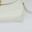 GUCCI Shoulder Bag Leather White Gold Auth hk2861-14