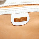 GUCCI Shoulder Bag Leather White Gold Auth hk2861-19