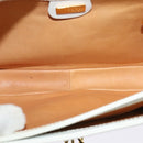 GUCCI Shoulder Bag Leather White Gold Auth hk2861-10