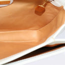 GUCCI Shoulder Bag Leather White Gold Auth hk2861-20