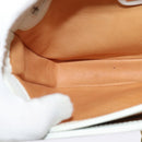 GUCCI Shoulder Bag Leather White Gold Auth hk2861-21