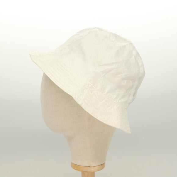 GUCCI GG Canvas Bucket Hat L White Auth hk2863