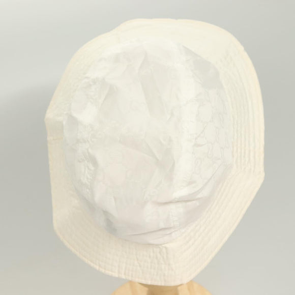 GUCCI GG Canvas Bucket Hat L White Auth hk2863