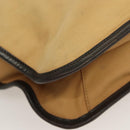 GUCCI Web Sherry Line Shoulder Bag Canvas Beige Silver Red 001 4306 Auth hk2865-15
