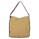 GUCCI Web Sherry Line Shoulder Bag Canvas Beige Silver Red 001 4306 Auth hk2865-2