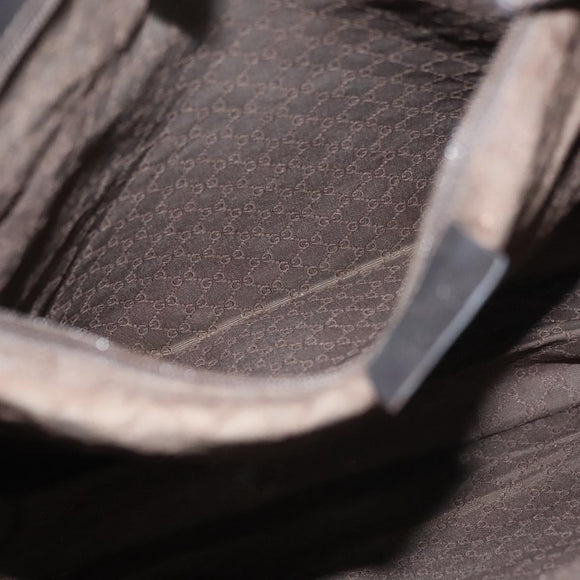 GUCCI Web Sherry Line Shoulder Bag Canvas Beige Silver Red 001 4306 Auth hk2865