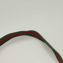 GUCCI Web Sherry Line Shoulder Bag Canvas Beige Silver Red 001 4306 Auth hk2865-8