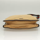 GUCCI Web Sherry Line Shoulder Bag Canvas Beige Silver Red 001 4306 Auth hk2865-9