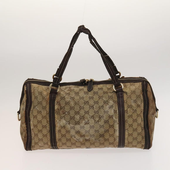 GUCCI GG Canvas Crystal Shoulder Bag 2Set Beige Brown Auth hk2866