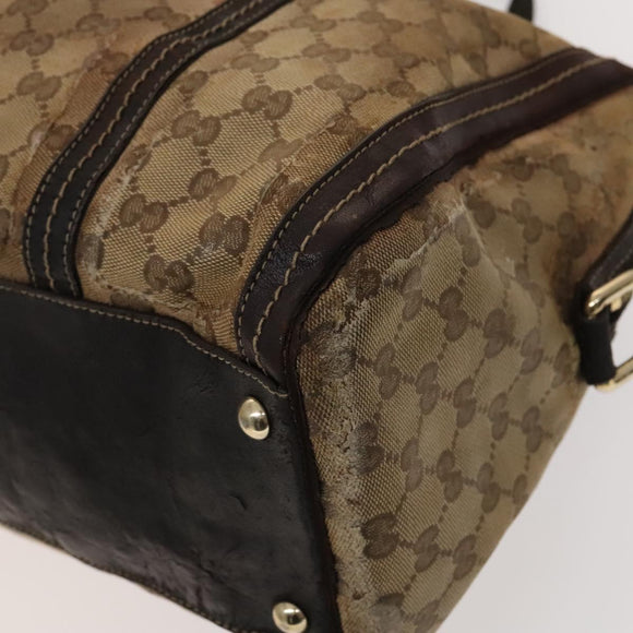 GUCCI GG Canvas Crystal Shoulder Bag 2Set Beige Brown Auth hk2866