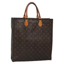 LOUIS VUITTON Monogram Sac Plat Hand Bag M51140 LV Auth hk2882-1