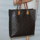 LOUIS VUITTON Monogram Sac Plat Hand Bag M51140 LV Auth hk2882-21