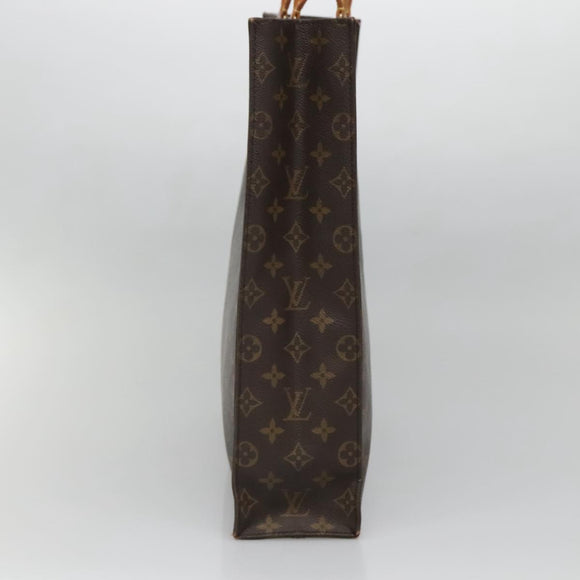 LOUIS VUITTON Monogram Sac Plat Hand Bag M51140 LV Auth hk2882