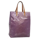 LOUIS VUITTON Monogram Vernis Reade MM Hand Bag Viole M91087 LV Auth hk2889-1