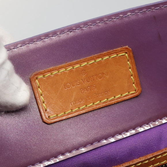 LOUIS VUITTON Monogram Vernis Reade MM Hand Bag Viole M91087 LV Auth hk2889