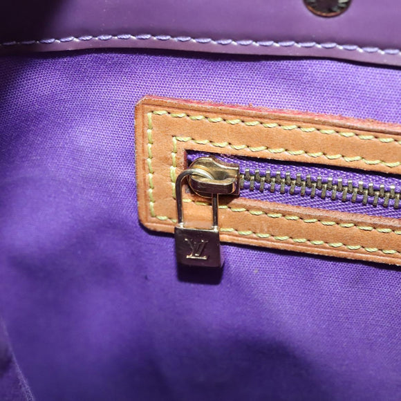 LOUIS VUITTON Monogram Vernis Reade MM Hand Bag Viole M91087 LV Auth hk2889