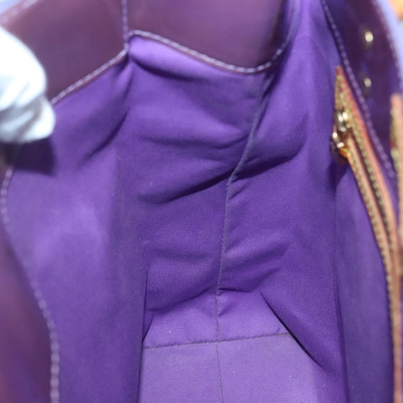 LOUIS VUITTON Monogram Vernis Reade MM Hand Bag Viole M91087 LV Auth hk2889