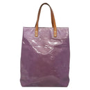 LOUIS VUITTON Monogram Vernis Reade MM Hand Bag Viole M91087 LV Auth hk2889-13