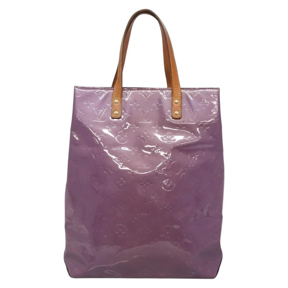 LOUIS VUITTON Monogram Vernis Reade MM Hand Bag Viole M91087 LV Auth hk2889