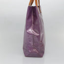 LOUIS VUITTON Monogram Vernis Reade MM Hand Bag Viole M91087 LV Auth hk2889-3