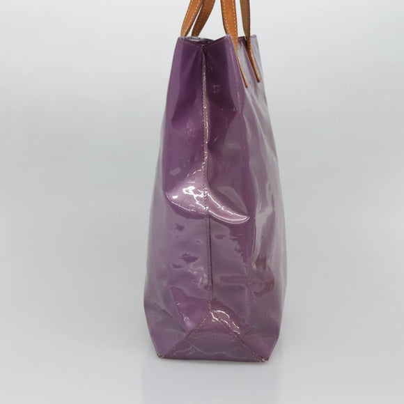 LOUIS VUITTON Monogram Vernis Reade MM Hand Bag Viole M91087 LV Auth hk2889