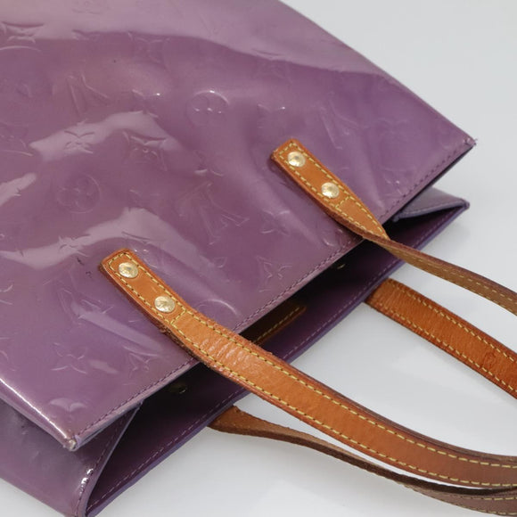 LOUIS VUITTON Monogram Vernis Reade MM Hand Bag Viole M91087 LV Auth hk2889