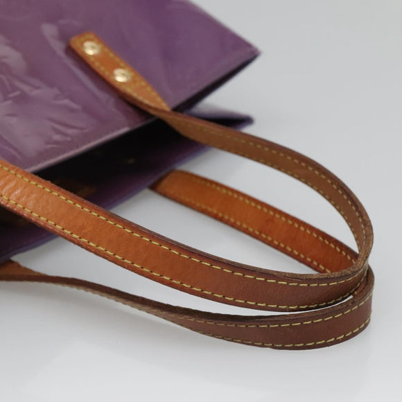 LOUIS VUITTON Monogram Vernis Reade MM Hand Bag Viole M91087 LV Auth hk2889