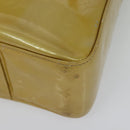 LOUIS VUITTON Monogram Vernis Columbus Tote Bag Beige M91023 LV Auth hk2890-15