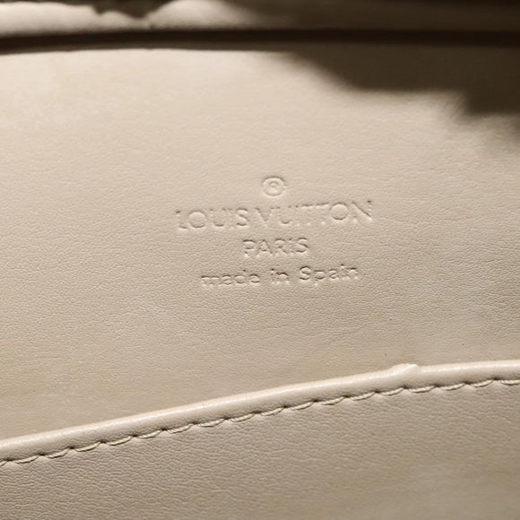 LOUIS VUITTON Monogram Vernis Columbus Tote Bag Beige M91023 LV Auth hk2890