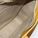 LOUIS VUITTON Monogram Vernis Columbus Tote Bag Beige M91023 LV Auth hk2890-19