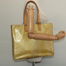 LOUIS VUITTON Monogram Vernis Columbus Tote Bag Beige M91023 LV Auth hk2890-23