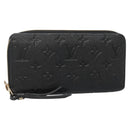LOUIS VUITTON Monogram Empreinte Zippy Wallet Wallet Black M61864 LV Auth hk2892-1