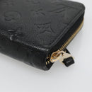 LOUIS VUITTON Monogram Empreinte Zippy Wallet Wallet Black M61864 LV Auth hk2892-15