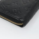 LOUIS VUITTON Monogram Empreinte Zippy Wallet Wallet Black M61864 LV Auth hk2892-16