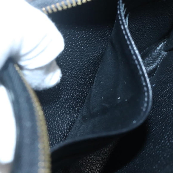 LOUIS VUITTON Monogram Empreinte Zippy Wallet Wallet Black M61864 LV Auth hk2892