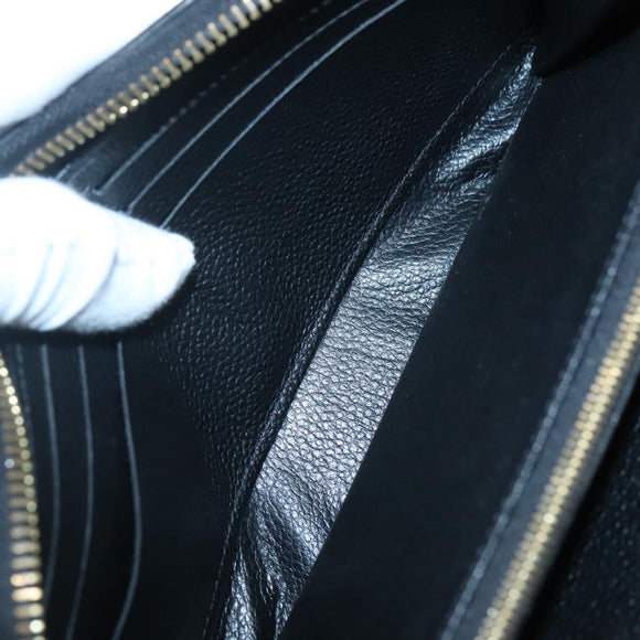 LOUIS VUITTON Monogram Empreinte Zippy Wallet Wallet Black M61864 LV Auth hk2892