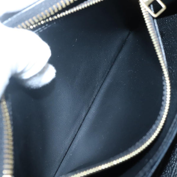 LOUIS VUITTON Monogram Empreinte Zippy Wallet Wallet Black M61864 LV Auth hk2892