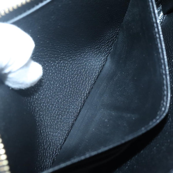 LOUIS VUITTON Monogram Empreinte Zippy Wallet Wallet Black M61864 LV Auth hk2892